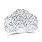 14K White Gold Diamond Fashion Women's Ring 1 1/4 Cttw - Splendid Jewellery