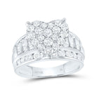 14K White Gold Diamond Heart Bridal Wedding Engagement Ring 2 Cttw - Splendid Jewellery