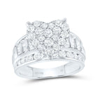 14K White Gold Diamond Heart Bridal Wedding Engagement Ring 2 Cttw - Splendid Jewellery