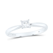 Load image into Gallery viewer, 14K White Gold Diamond I1 Ij Princess Solitaire Ring 1/4 Cttw - Splendid Jewellery