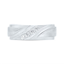 Load image into Gallery viewer, 14K White Gold Diamond Men's Machine Set Band 1/4 Cttw - Splendid Jewellery