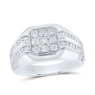 14K White Gold Diamond Men's Ring 1 Cttw - Splendid Jewellery