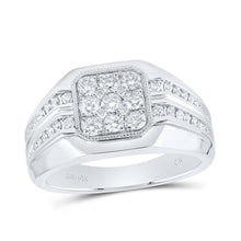 Load image into Gallery viewer, 14K White Gold Diamond Men's Ring 1 Cttw - Splendid Jewellery