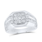 14K White Gold Diamond Men's Ring 1 Cttw - Splendid Jewellery