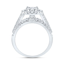 Load image into Gallery viewer, 14K White Gold Diamond Oval Single Halo Bridal Ring 1 3/4 Cttw - Splendid Jewellery