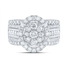 14K White Gold Diamond Oval Single Halo Bridal Ring 1 3/4 Cttw - Splendid Jewellery