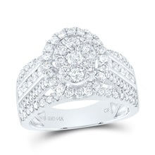 Load image into Gallery viewer, 14K White Gold Diamond Oval Single Halo Bridal Ring 1 3/4 Cttw - Splendid Jewellery