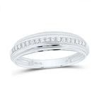 14K White Gold Diamond Oval Trio Ring Set 5/8 Cttw - Splendid Jewellery