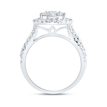 Load image into Gallery viewer, 14K White Gold Diamond Pear Single Halo Bridal Ring 1 1/2 Cttw - Splendid Jewellery