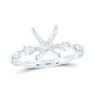 14K White Gold Diamond Semi Mount Bridal Ring 3/4 Cttw - Splendid Jewellery