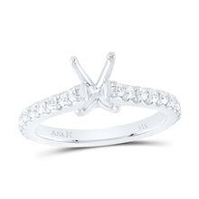 Load image into Gallery viewer, 14K White Gold Diamond Semi Mount No Halo Eng Ring 5/8 Cttw - Splendid Jewellery