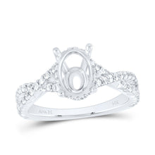 Load image into Gallery viewer, 14K White Gold Diamond Semi Mount No Halo Engagement Ring 5/8 Cttw - Splendid Jewellery