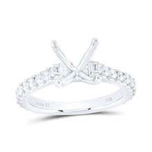 Load image into Gallery viewer, 14K White Gold Diamond Semi Mount No Halo Engagement Ring 5/8 Cttw - Splendid Jewellery