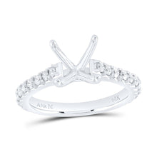 Load image into Gallery viewer, 14K White Gold Diamond Semi Mount No Halo Engagement Ring 5/8 Cttw - Splendid Jewellery