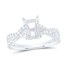 Load image into Gallery viewer, 14K White Gold Diamond Semi Mount No Halo Engagement Ring 5/8 Cttw - Splendid Jewellery