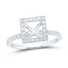 14K White Gold Diamond Semi Mount Single Halo Bridal Ring 5/8 Cttw - Splendid Jewellery