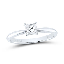 Load image into Gallery viewer, 14K White Gold Diamond Si Ij Princess Solitaire Ring 1 Cttw - Splendid Jewellery