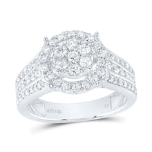 Load image into Gallery viewer, 14K White Gold Diamond Single Halo Bridal Ring 1 Cttw - Splendid Jewellery