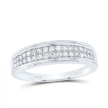 Load image into Gallery viewer, 14K White Gold Diamond Square Trio Ring Set 1 Cttw - Splendid Jewellery