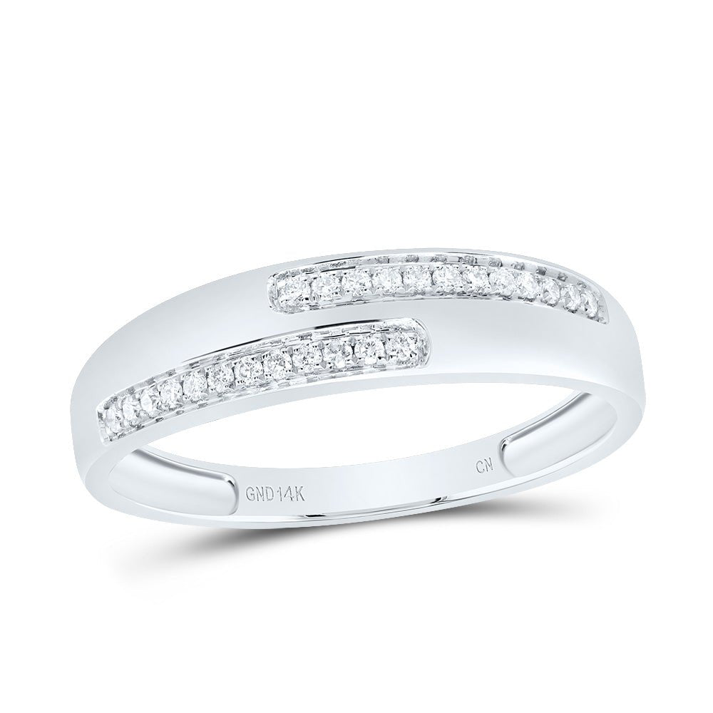 14K White Gold Diamond Square Trio Ring Set 5/8 Cttw - Splendid Jewellery
