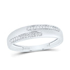 14K White Gold Diamond Square Trio Ring Set 5/8 Cttw - Splendid Jewellery