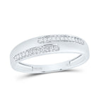 14K White Gold Diamond Square Trio Ring Set 5/8 Cttw - Splendid Jewellery