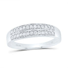 14K White Gold Diamond Trio Ring Set 1 3/8 Cttw - Splendid Jewellery