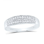 14K White Gold Diamond Trio Ring Set 1 3/8 Cttw - Splendid Jewellery