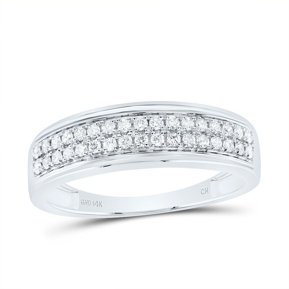 14K White Gold Diamond Trio Ring Set 1 Cttw - Splendid Jewellery