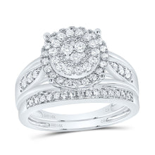 Load image into Gallery viewer, 14K White Gold Diamond Trio Ring Set 1 Cttw - Splendid Jewellery