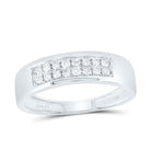 14K White Gold Diamond Trio Ring Set 1 Cttw - Splendid Jewellery