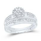 14K White Gold Diamond Trio Ring Set 1/2 Cttw - Splendid Jewellery
