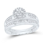 14K White Gold Diamond Trio Ring Set 1/2 Cttw - Splendid Jewellery