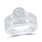 14K White Gold Diamond Trio Ring Set 1/2 Cttw - Splendid Jewellery