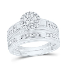 Load image into Gallery viewer, 14K White Gold Diamond Trio Ring Set 1/2 Cttw - Splendid Jewellery