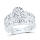 14K White Gold Diamond Trio Ring Set 1/2 Cttw - Splendid Jewellery