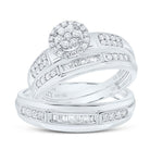 14K White Gold Diamond Trio Ring Set 1/2 Cttw - Splendid Jewellery