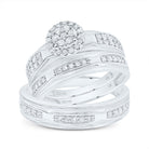 14K White Gold Diamond Trio Ring Set 1/2 Cttw - Splendid Jewellery