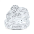 14K White Gold Diamond Trio Ring Set 1/2 Cttw - Splendid Jewellery