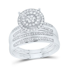 Load image into Gallery viewer, 14K White Gold Diamond Trio Ring Set 5/8 Cttw - Splendid Jewellery