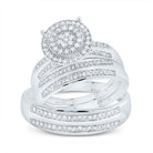 14K White Gold Diamond Trio Ring Set 5/8 Cttw - Splendid Jewellery