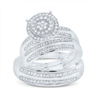 14K White Gold Diamond Trio Ring Set 5/8 Cttw - Splendid Jewellery
