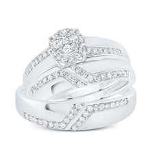 Load image into Gallery viewer, 14K White Gold Diamond Trio Ring Set 5/8 Cttw - Splendid Jewellery