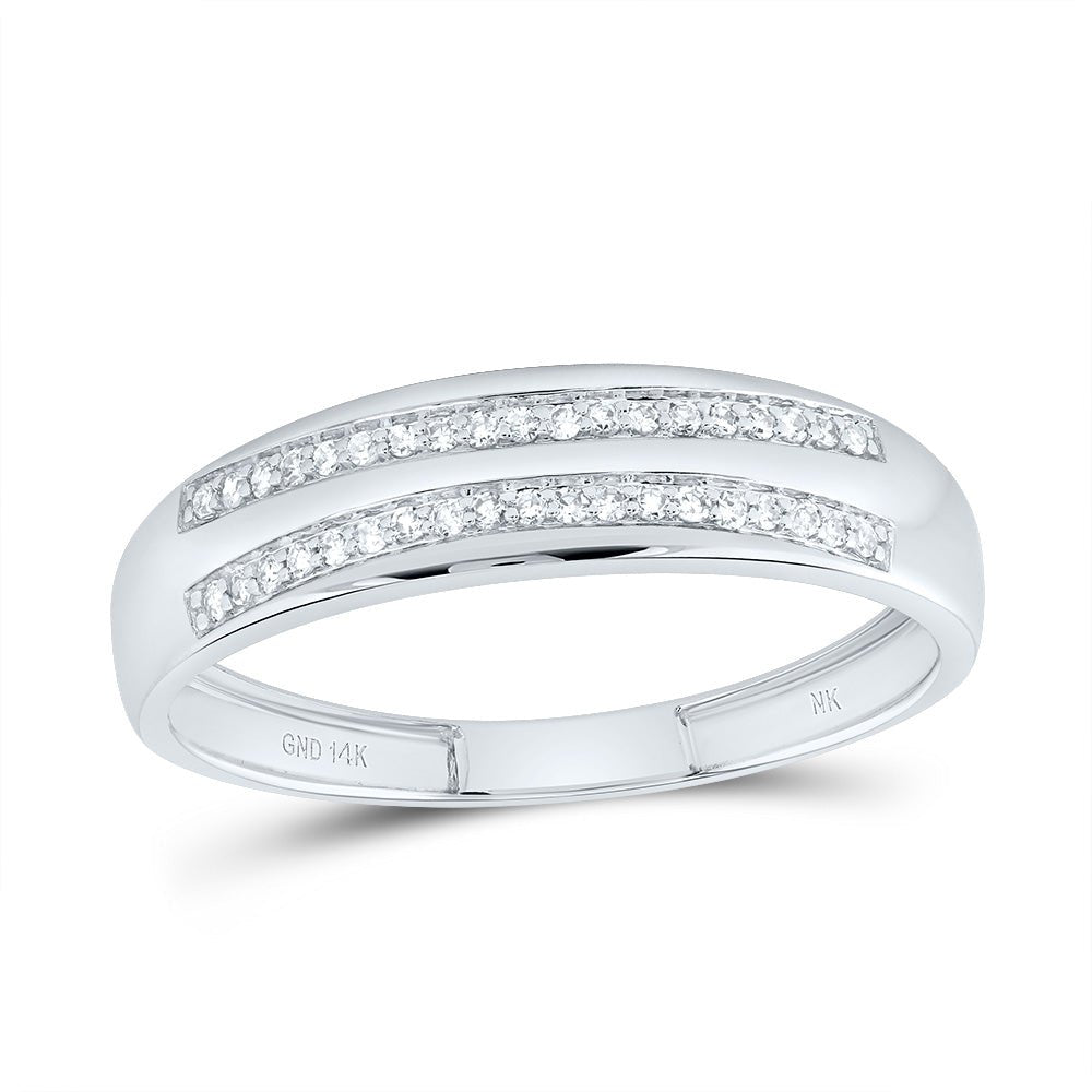 14K White Gold Diamond Trio Ring Set 5/8 Cttw - Splendid Jewellery
