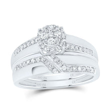 Load image into Gallery viewer, 14K White Gold Diamond Trio Ring Set 5/8 Cttw - Splendid Jewellery