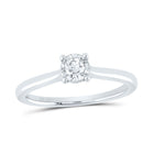 14K White Gold Diamond Women's Solitaire Ring 1/6 Cttw - Splendid Jewellery