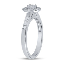 Load image into Gallery viewer, 14K White Gold Emerald Diamond Women's Emerald Solitaire Bridal Wedding Engagement Ring (Certified) 1/2 Cttw - Splendid Jewellery