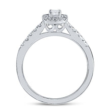 Load image into Gallery viewer, 14K White Gold Emerald Diamond Women's Emerald Solitaire Bridal Wedding Engagement Ring (Certified) 1/2 Cttw - Splendid Jewellery