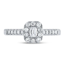 Load image into Gallery viewer, 14K White Gold Emerald Diamond Women's Emerald Solitaire Bridal Wedding Engagement Ring (Certified) 1/2 Cttw - Splendid Jewellery