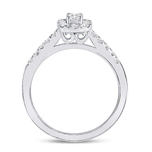 Load image into Gallery viewer, 14K White Gold Emerald Diamond Women's Emerald Solitaire Bridal Wedding Engagement Ring (Certified) 1/2 Cttw - Splendid Jewellery